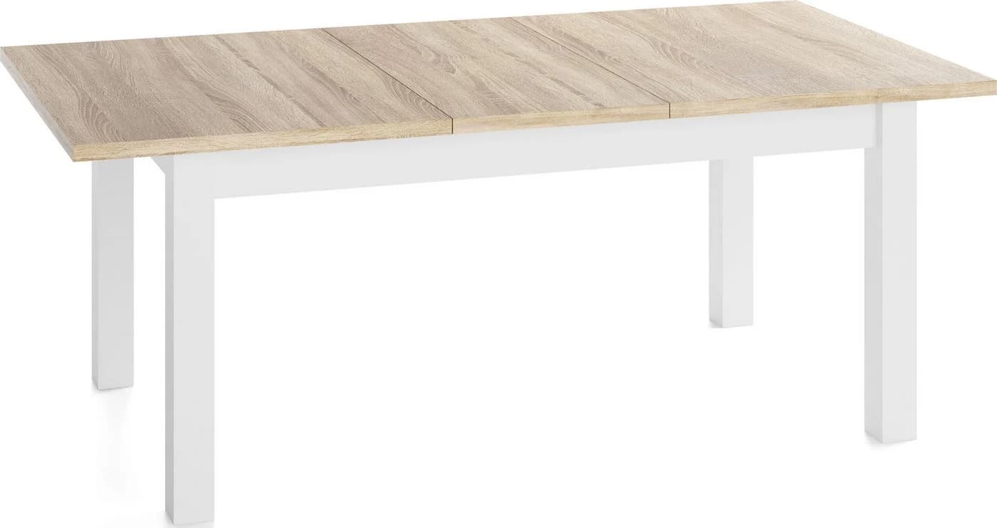 WFL GROUP Esstisch Lindberg ausziehbar weiß braun Holzoptik - Bild 4