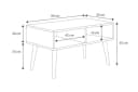 KOBI S.C. Couchtisch Skandinavisch Weiß Eiche Craft Bild 3