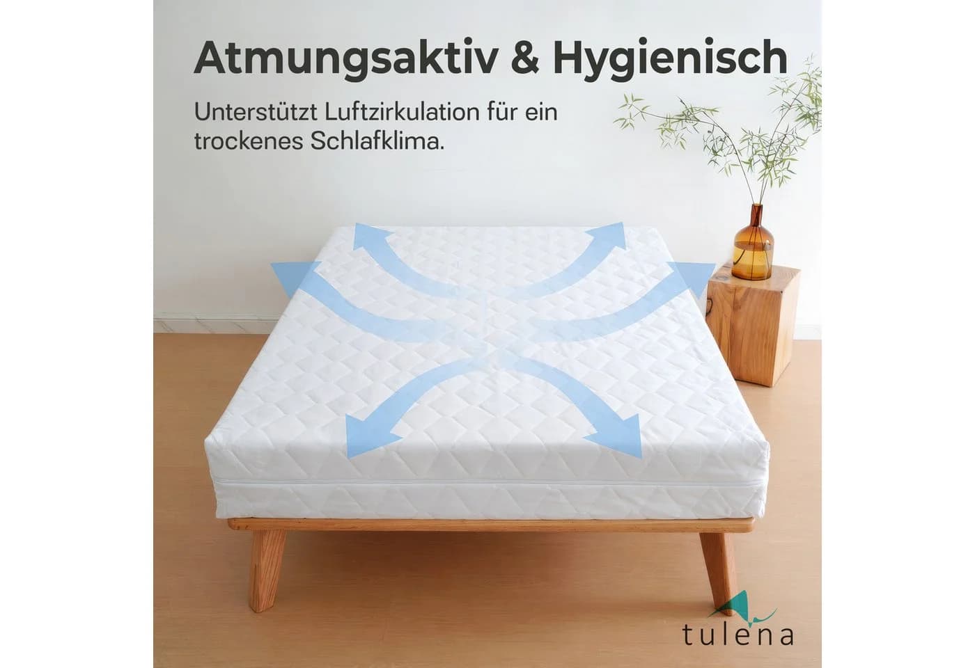 TULENA Matratzenbezug 80x200 Weiß Öko-Tex - Bild 4