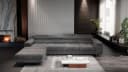 Muffo Ecksofa Alonzo Maxi Grau mit Schlaffunktion und Bettkasten Bild 2