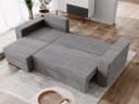 NACANAPA Ecksofa DOMINO Grau mit Schlaffunktion und Bettkasten Bild 3