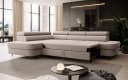 Muffo Ecksofa Priam L Beige mit Schlaffunktion und Bettkasten Bild 1