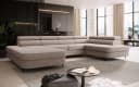 Muffo Ecksofa Priam U Beige mit Schlaffunktion und Bettkasten Bild 2