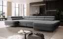 Muffo Ecksofa Priam U grau mit Schlaffunktion und Bettkasten Bild 1
