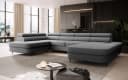 Muffo Ecksofa Priam U grau mit Schlaffunktion und Bettkasten Bild 2