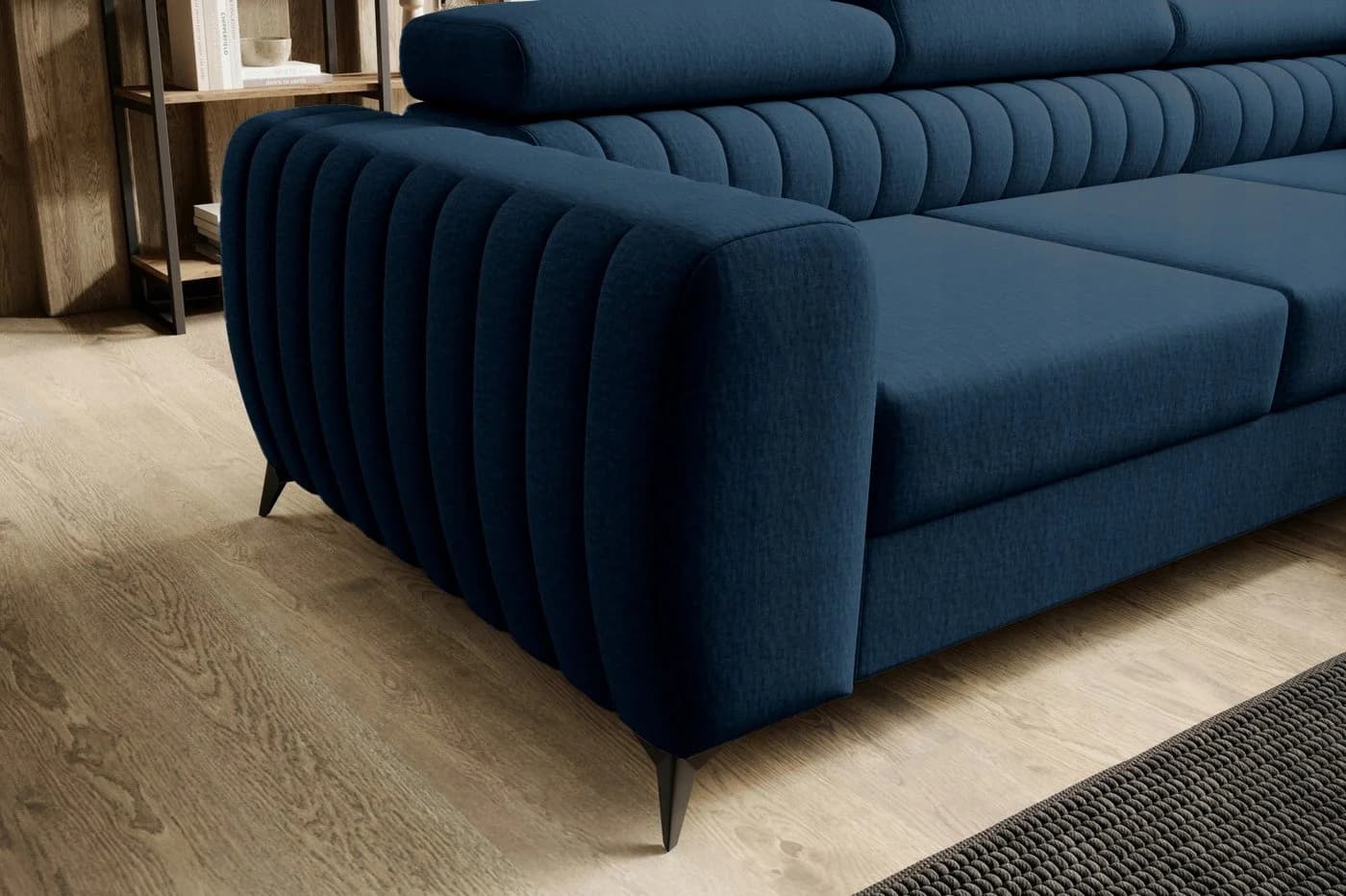 Muffo Ecksofa Piero maxi blau mit Schlaffunktion und Bettkasten - Bild 3