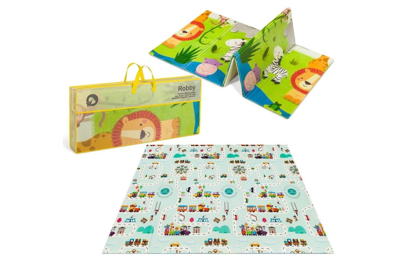 Lionelo Spielmatte Robby Multicolor Doppelseitig Rutschfest - Bild 2