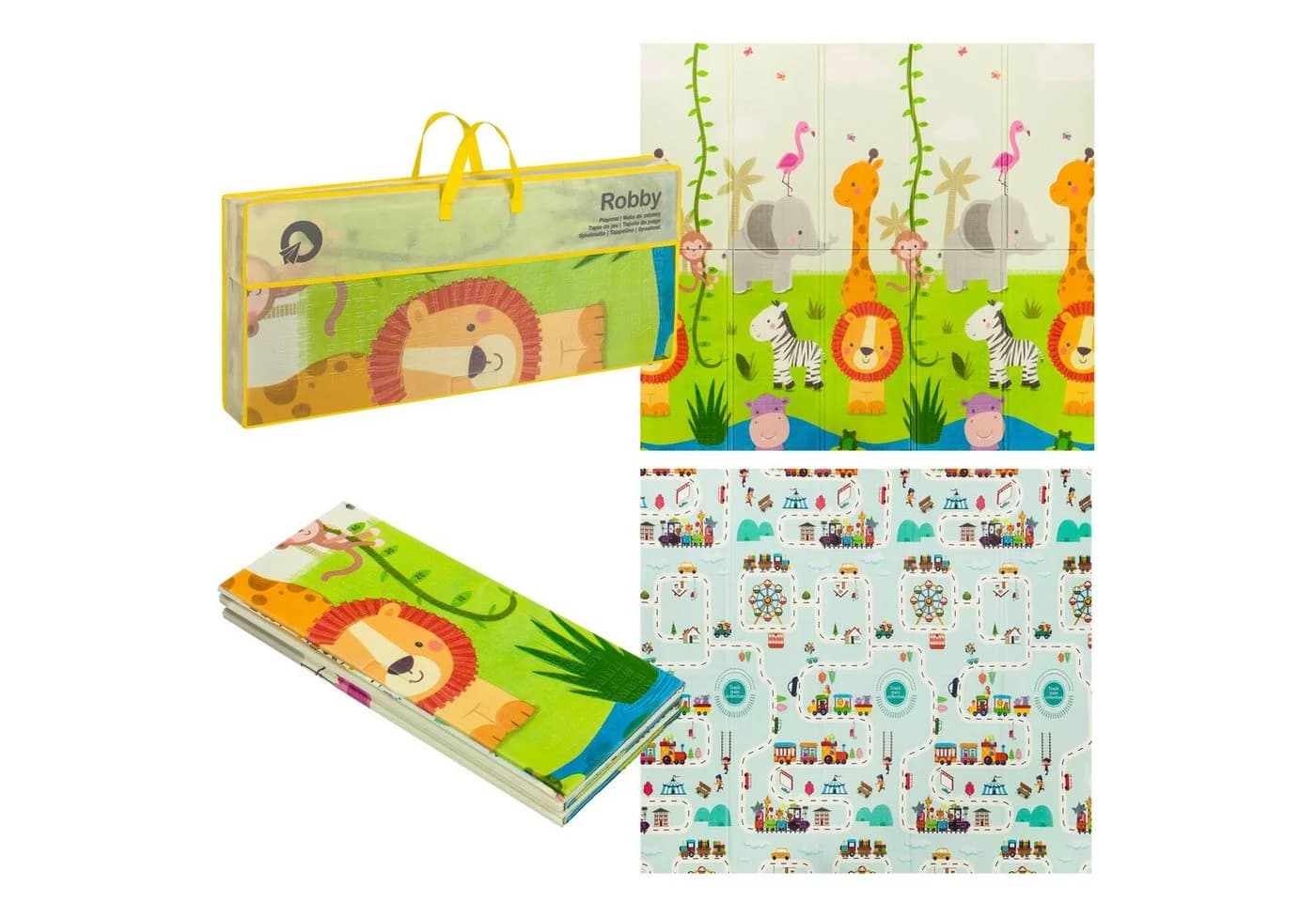 Lionelo Spielmatte Robby Multicolor Doppelseitig Rutschfest - Bild 4