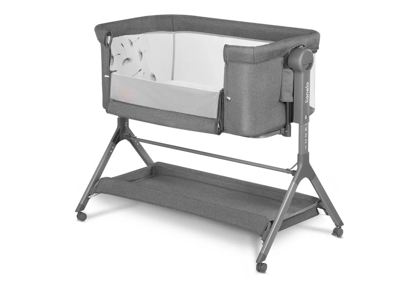 Lionelo Reisebett Leonie Plus 3-in-1 Grau Wiege Beistellbett