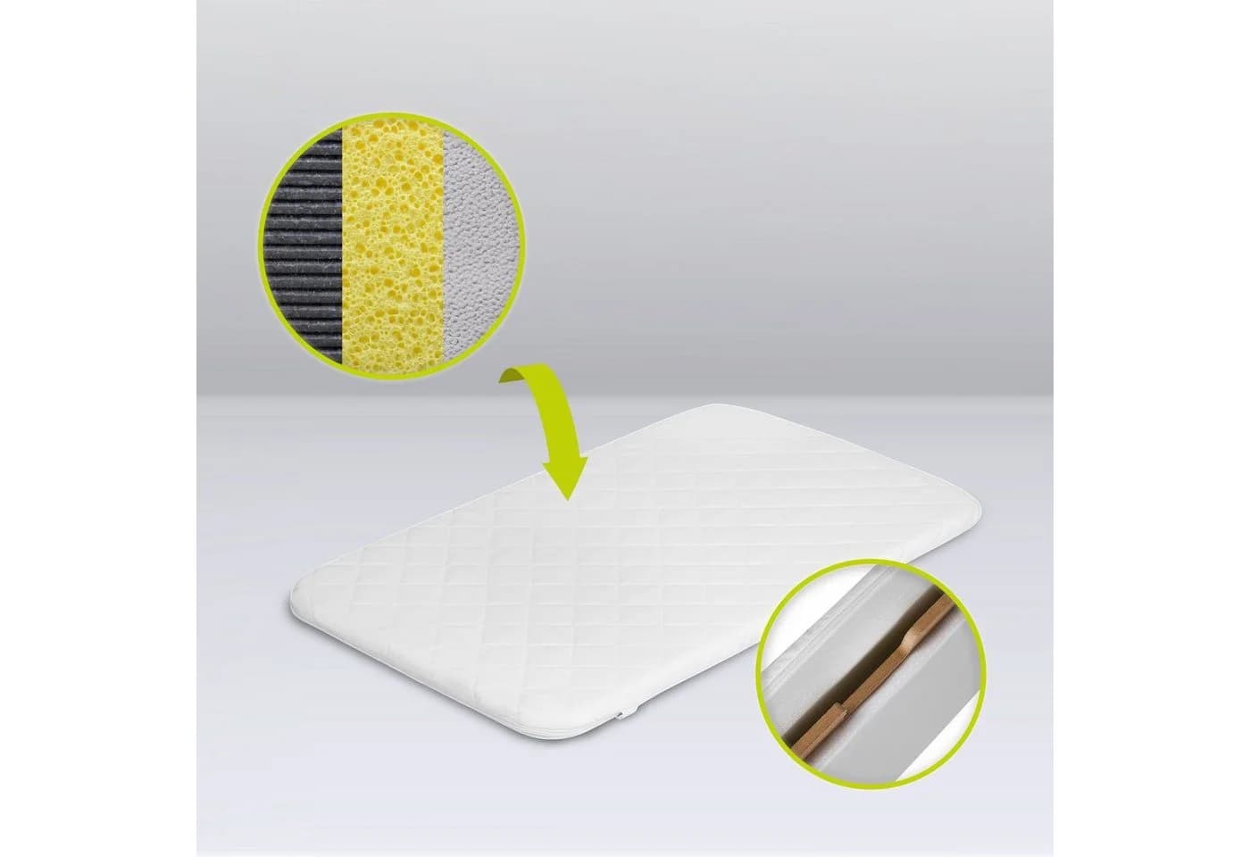 Lionelo Reisebett Leonie Plus 3-in-1 Grau Wiege Beistellbett - Bild 3