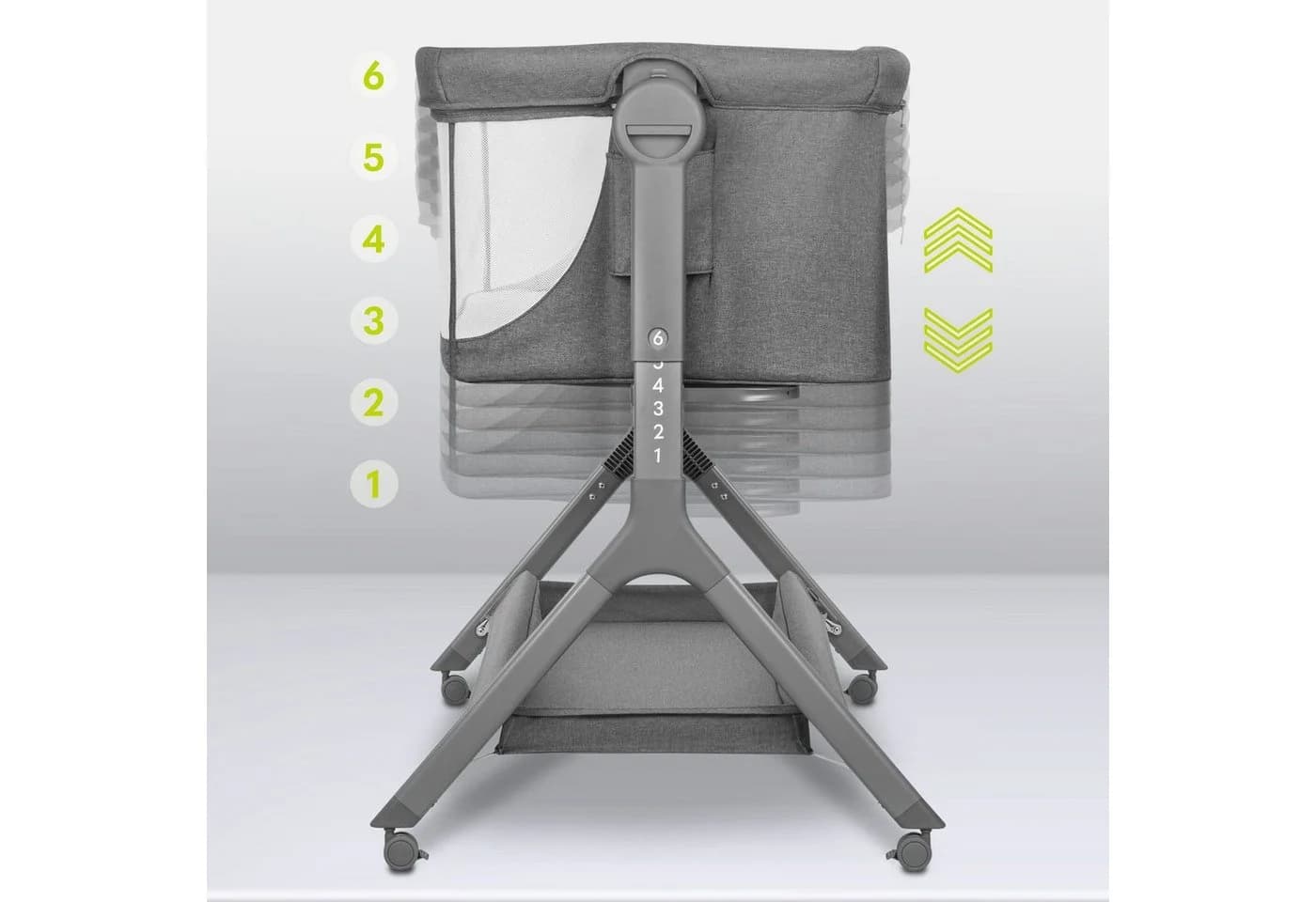 Lionelo Reisebett Leonie Plus 3-in-1 Grau Wiege Beistellbett - Bild 4