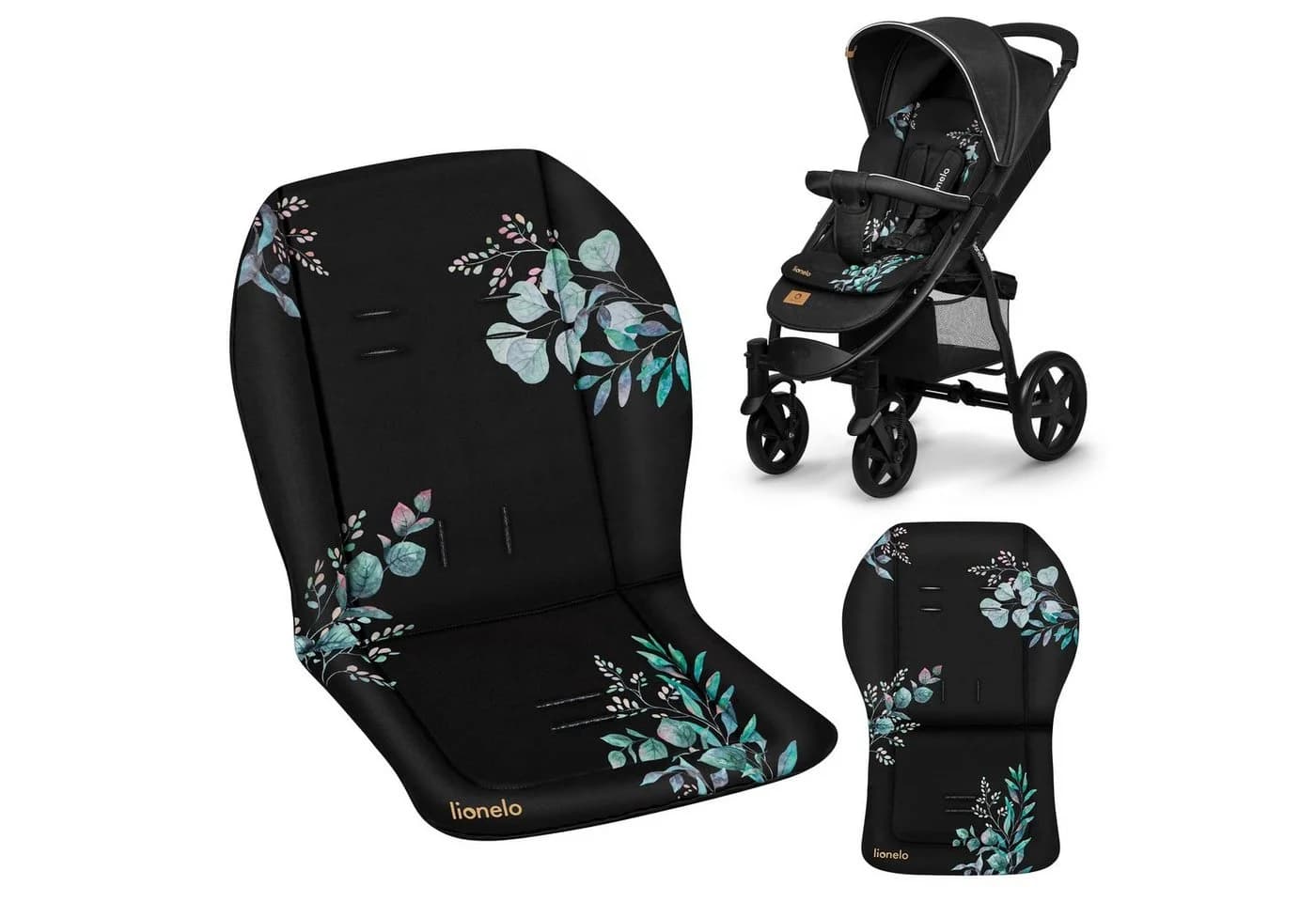 Lionelo Kinderwagen-Sitzauflage SEATLINER Schwarz Universaleinsatz - Bild 2