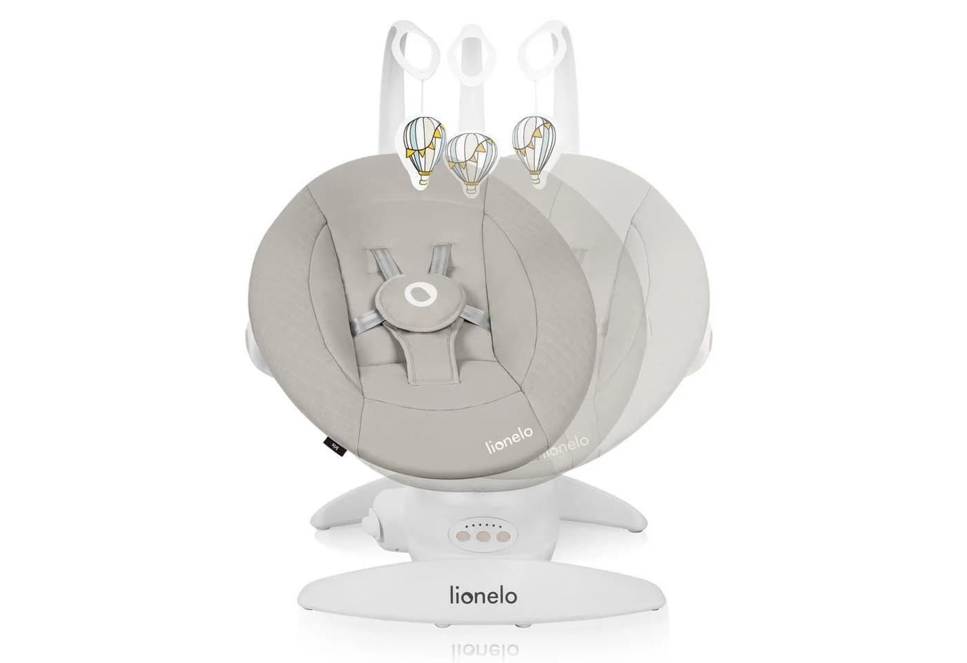 lionelo Babywippe IRIS Beige 360° drehbar 12 Wiegenlieder - Bild 4