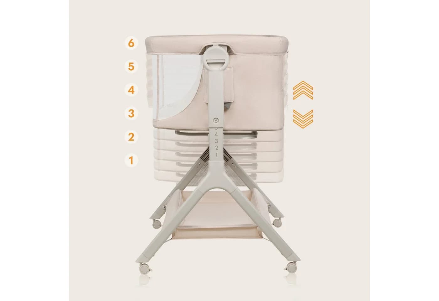 Lionelo Reisebett Leonie Plus 3-in-1 Beige Babybett mit Wiege - Bild 3