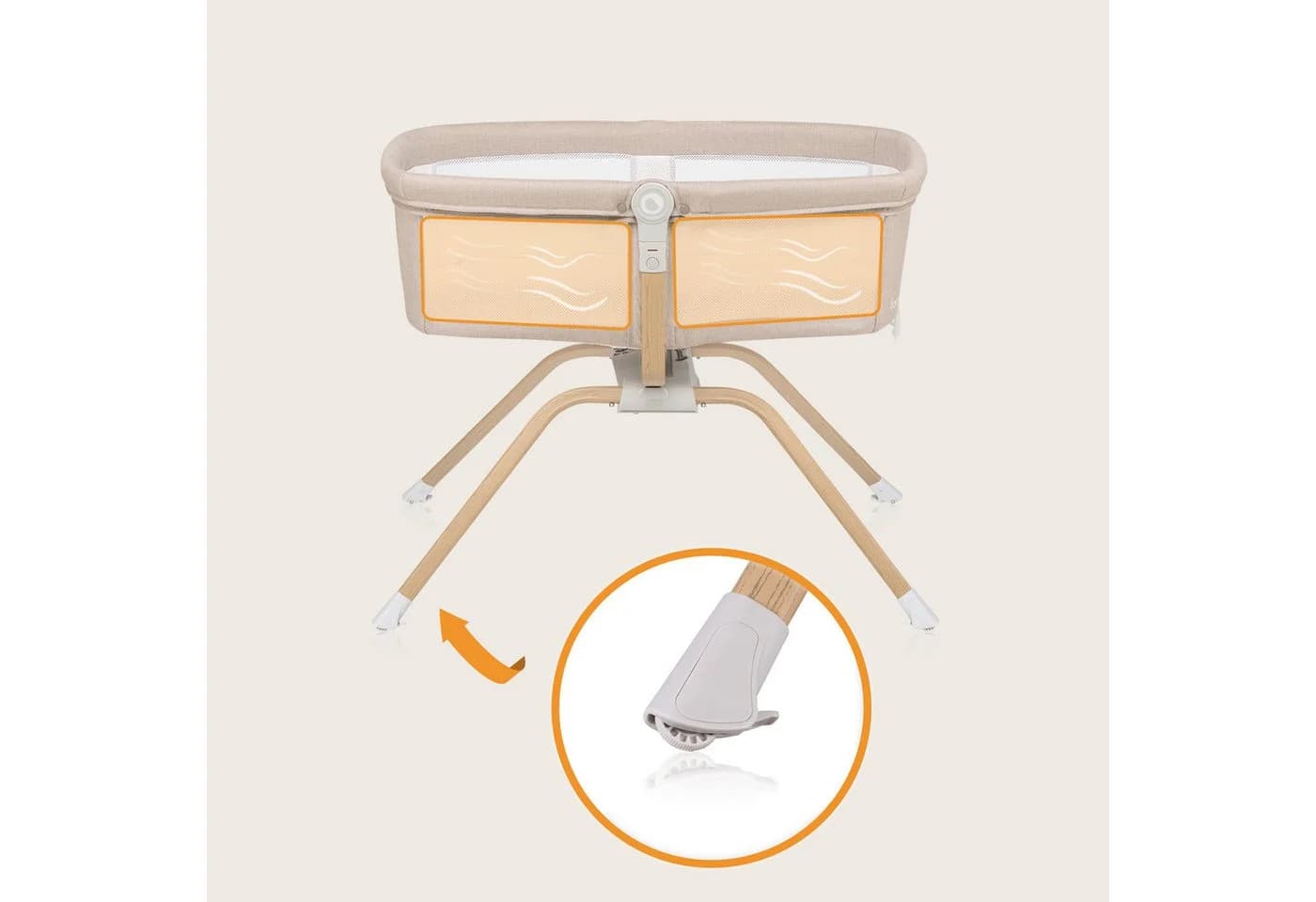 Lionelo Baby-Reisebett MALIN EVO Beige 3-in-1 - Bild 5