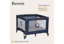 lionelo Laufgitter BONNIE Set Blau Seiteneingang Klappbar Bild 1