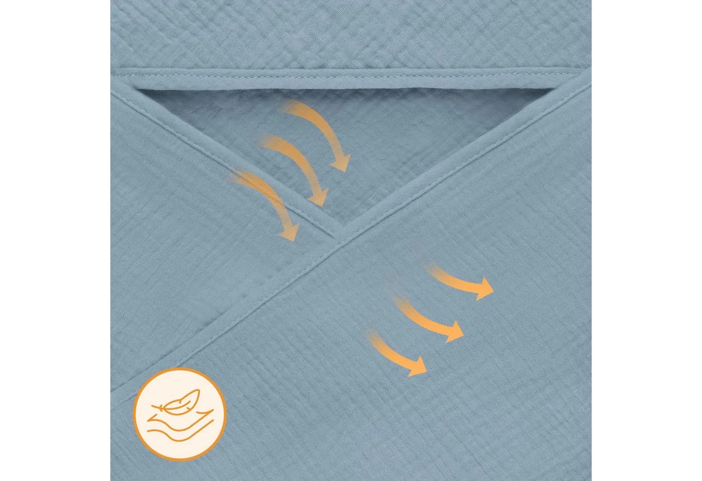Lionelo Kapuzenhandtuch Muslin Grau - 100% Baumwolle Baby - Bild 3