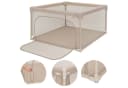 Lionelo Laufgitter WILLOW MINI Beige Netzseiten Seiteneinstieg Bild 2