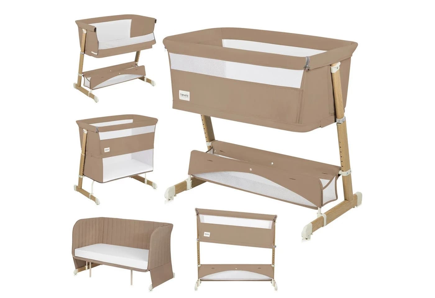 Lionelo Baby-Reisebett THOMI PLUS 5-in-1 Beige Caramel - Bild 2
