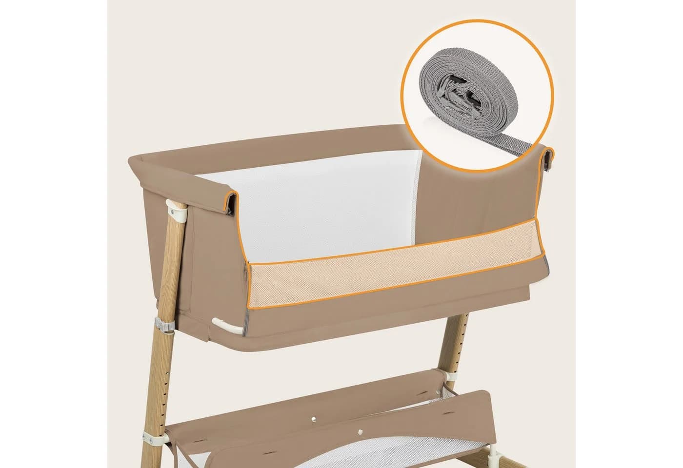 Lionelo Baby-Reisebett THOMI PLUS 5-in-1 Beige Caramel - Bild 3
