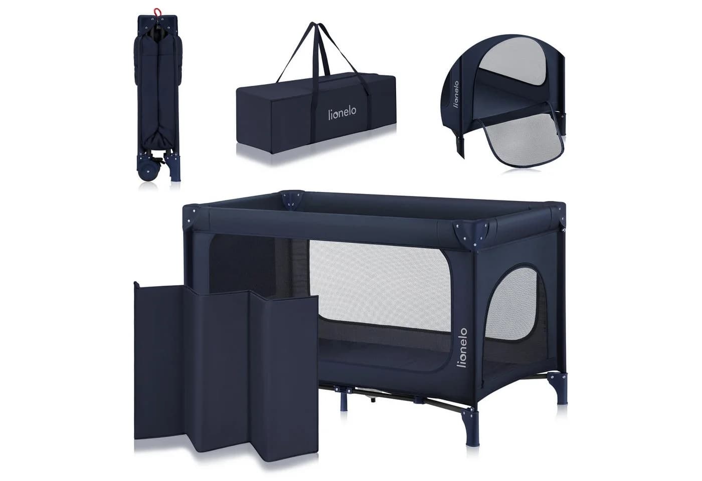 Lionelo Baby-Reisebett JASMIN EASY FOLD blau mit Easy-Fold-System - Bild 2