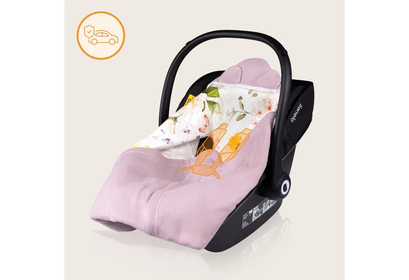 Lionelo Travel Swaddle Blanket Kinderdecke Rosa Bambus Baumwolle TOG 2,5 - Bild 4