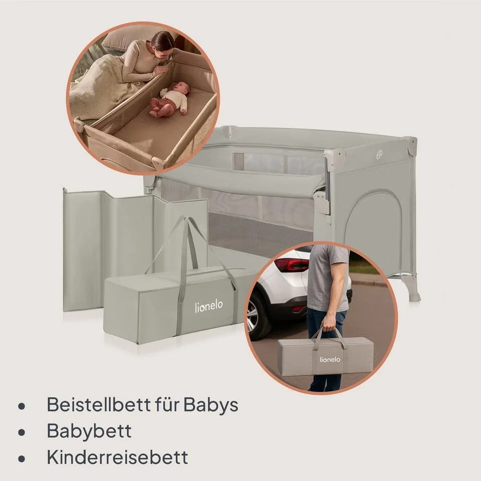 Lionelo Reisebett ELLEN 3-in-1 Beige - Bild 3