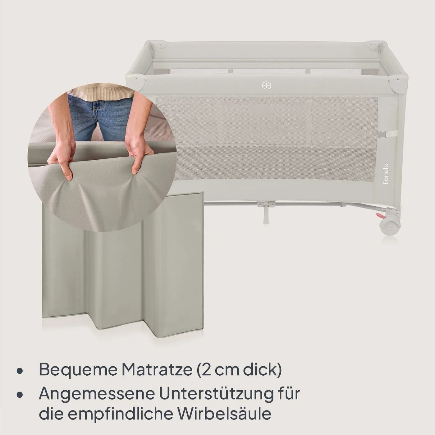 Lionelo Reisebett ELLEN 3-in-1 Beige - Bild 4