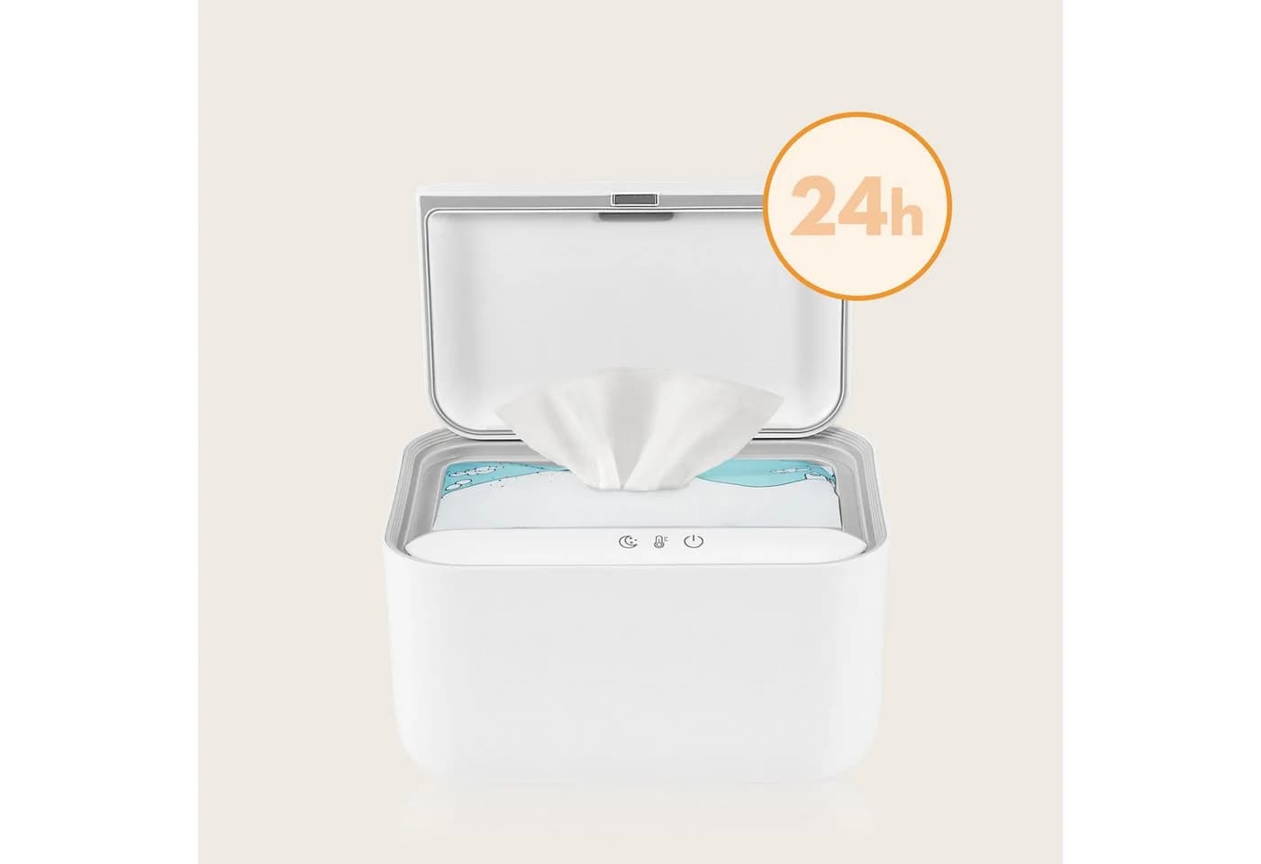 Lionelo BabyBliss Feuchttücherwärmer Weiß Touchpanel Drei Modi - Bild 5