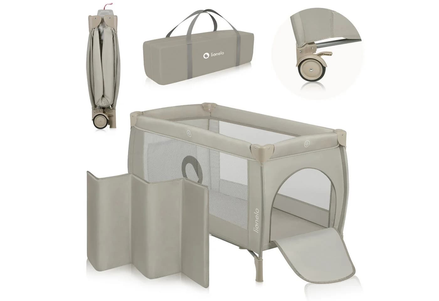 Lionelo Stefi Plus 2-in-1 Reisebett & Laufgitter Beige - Bild 2