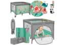 Lionelo Laufgitter Mille Plus Set mit Lernmatte und Tragetasche, Matratze, Spielzeug, Lernmatte, Reißverschluss-Eingang, Rollen Bild 2