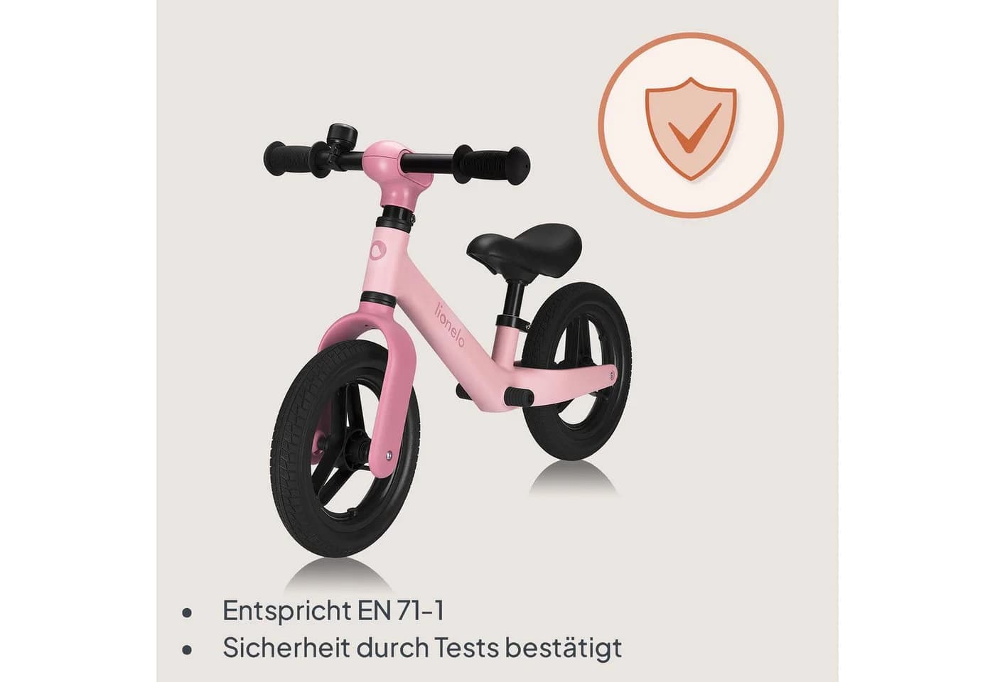 Lionelo Laufrad TONI Rosa Ultraleicht Verstellbar