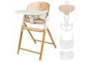 Lionelo Hochstuhl CELIA 3-in-1 Weiß Buchenholz mit Babyset Bild 2
