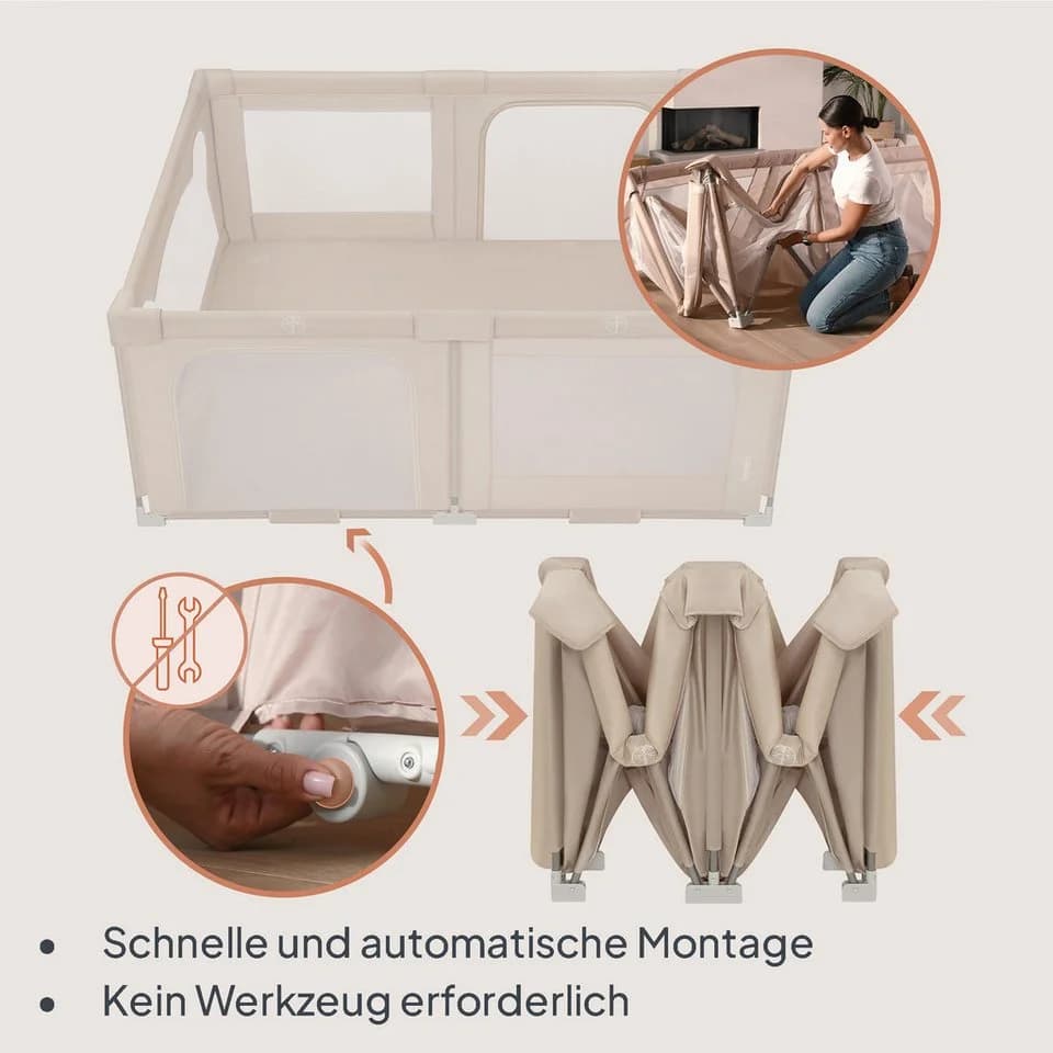 Lionelo Laufgitter Florence Easy Fold 150x180 cm - Bild 4