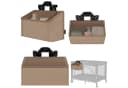 Lionelo Betttasche SIDEPOCKET MEDIUM - 3 Fächer Organizer Beige Bild 2