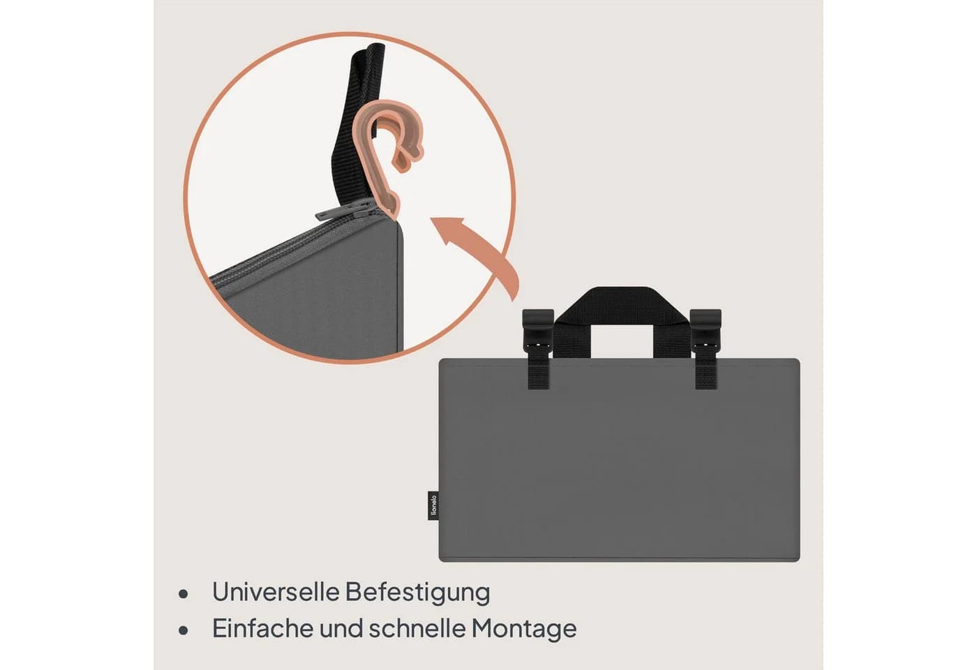 Lionelo Betttasche SIDEPOCKET MEDIUM Multifunktionaler Organizer für Kinderbetten 3 Fächer - Bild 4