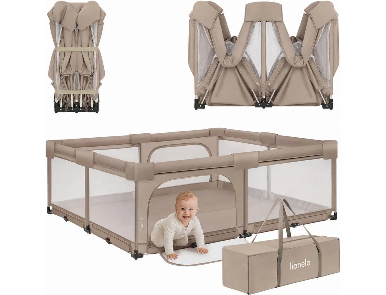 Lionelo Laufstall Florence XL Easy Fold Beige - Bild 2