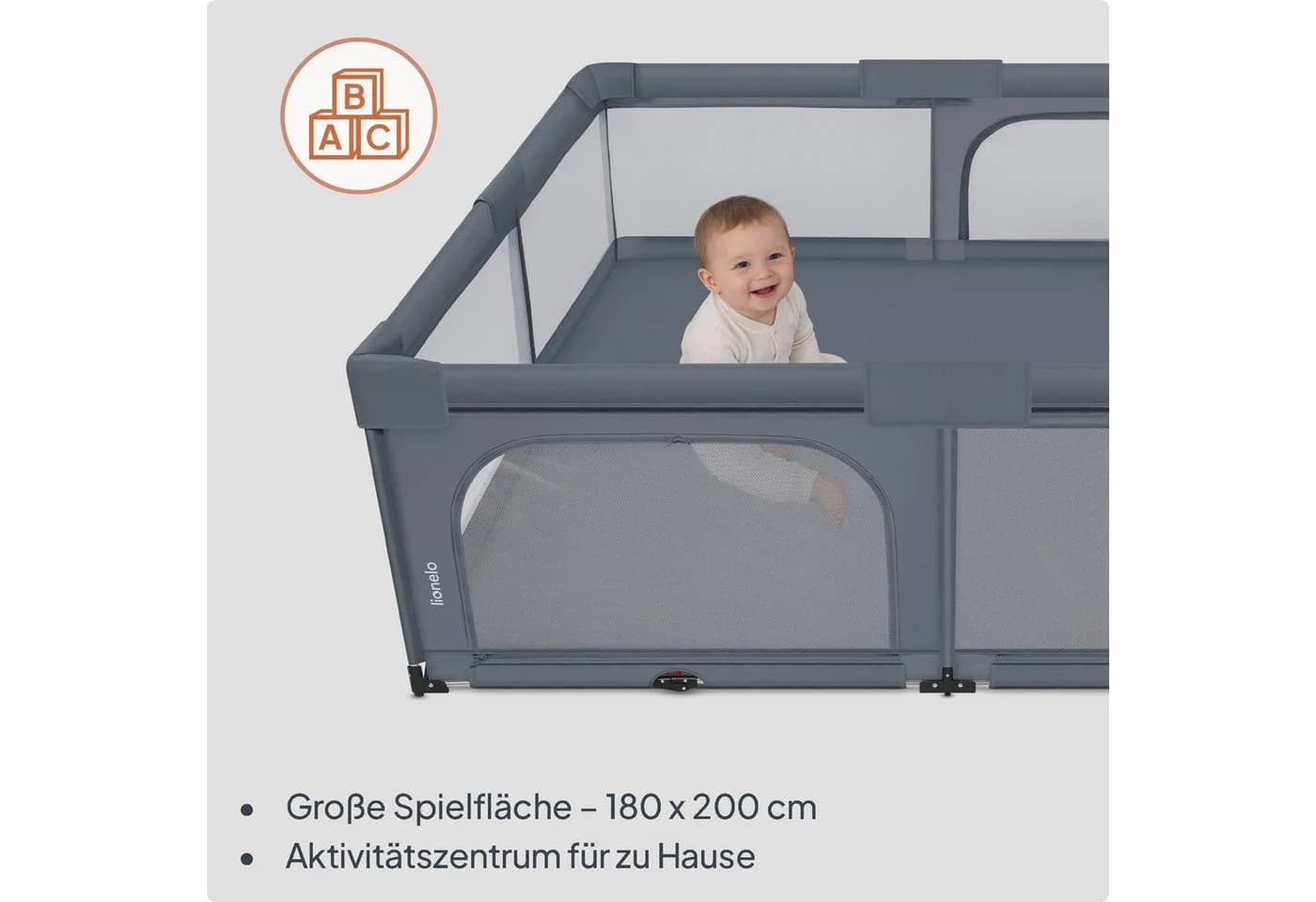 lionelo Laufstall Florence XL Easy Fold 180x200cm - Bild 4