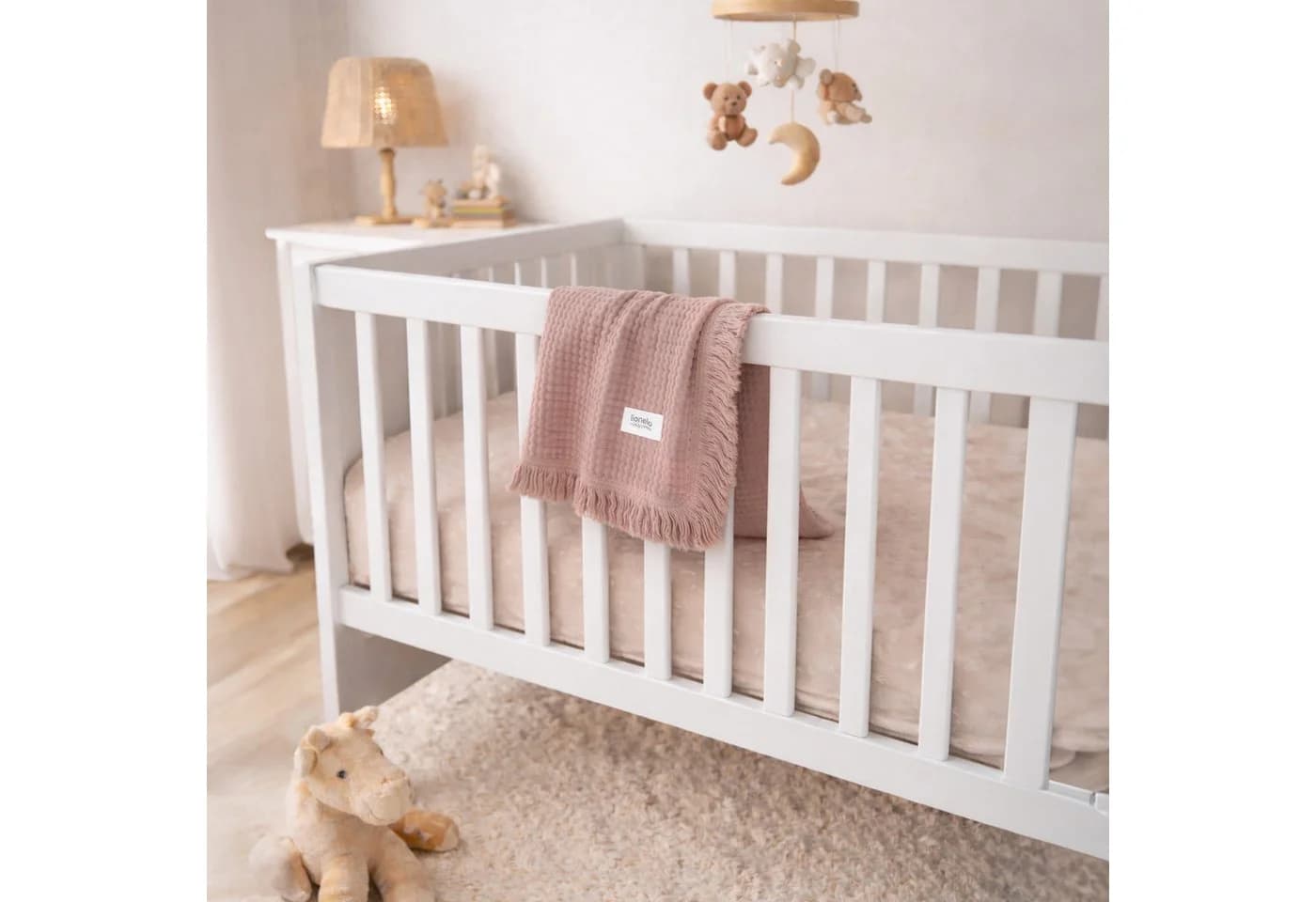 Lionelo Kinderdecke MUSLIN BLANKET Rosa 6 Lagen Baumwolle - Bild 3