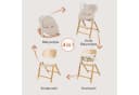 lionelo Hochstuhl CELIA 3-in-1 Buchenholz mit Babyset Bild 1