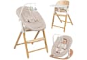 lionelo Hochstuhl CELIA 3-in-1 Buchenholz mit Babyset Bild 2