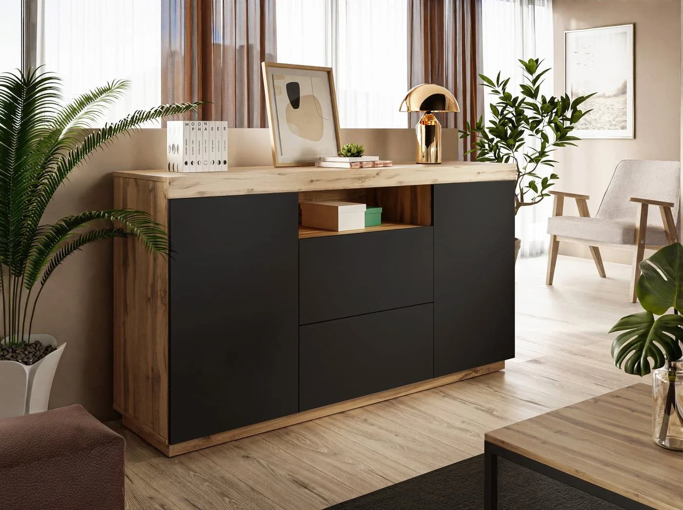 Lookway Kommode YOSHI Industrial Design Schwarz/Weiß