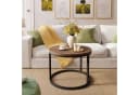 Lookway Couchtisch CIRI - Holzdekor, Metallbasis, Ø60cm Bild 1