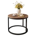 Lookway Couchtisch CIRI - Holzdekor, Metallbasis, Ø60cm Bild 2
