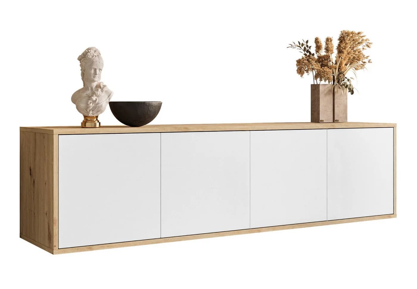 Lookway TV-Schrank SANAYI LOFT Hängend Artisan Eiche Weiß - Bild 2