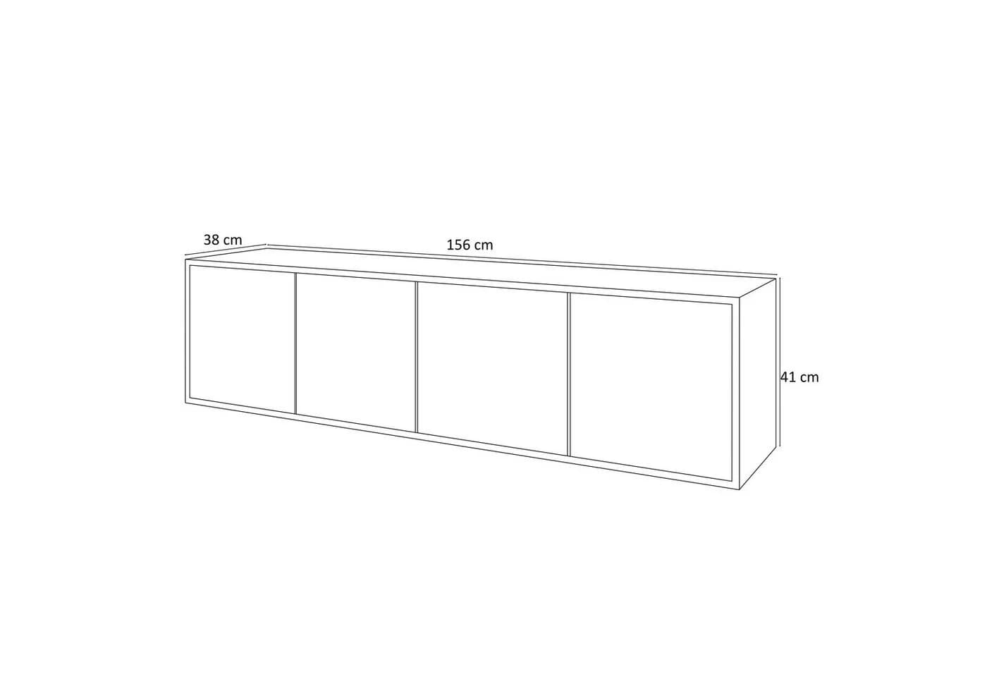 Lookway TV-Schrank SANAYI LOFT Hängend Artisan Eiche Weiß - Bild 4