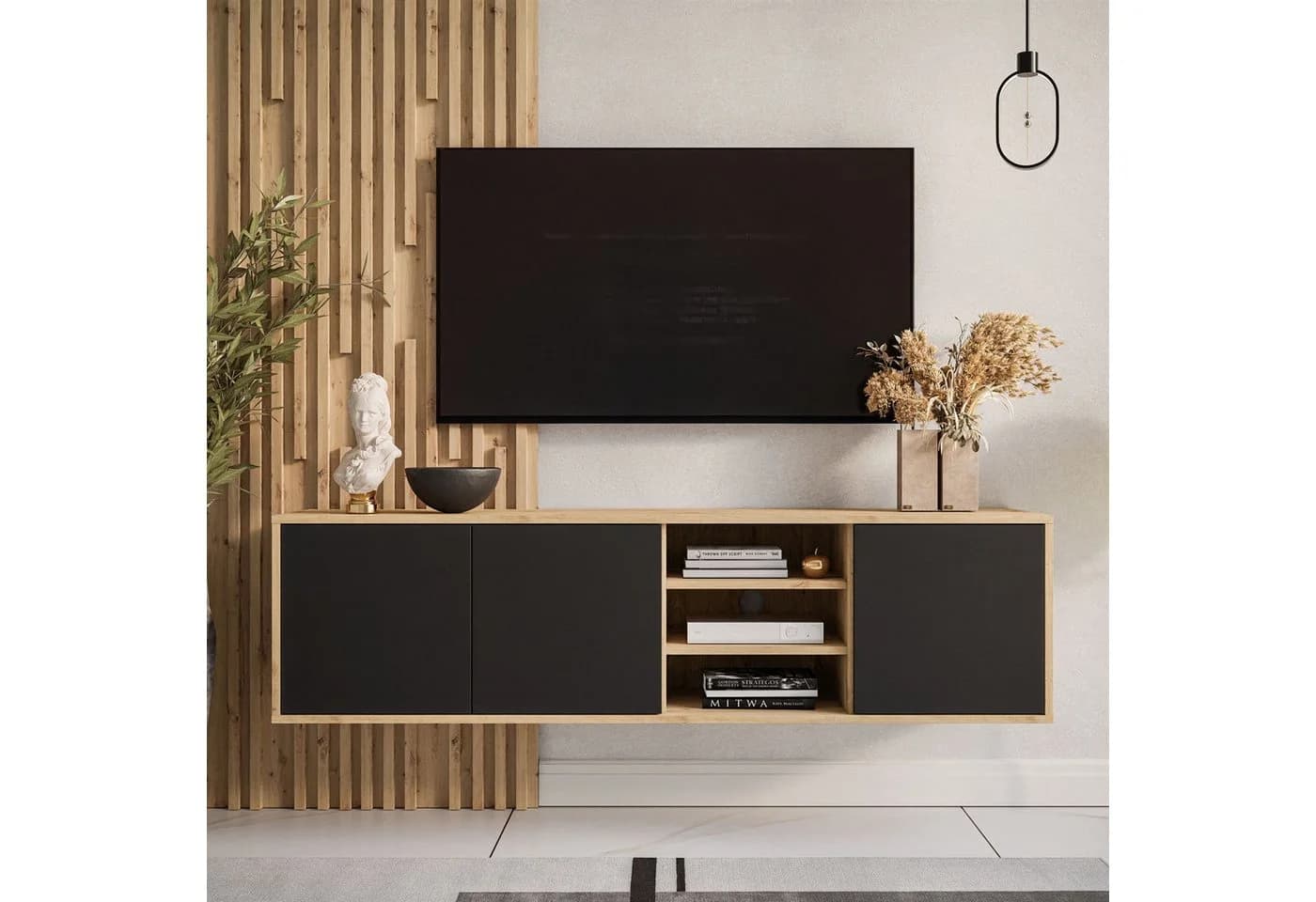 Lookway TV-Schrank SANAYI LOFT Artisan Eiche/Schwarz - Bild 3