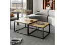 Lookway Yoshi 2in1 Couchtisch Set 70x60 cm Eicheroptik Schwarz Bild 3