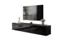 Lookway Lowboard COLGANTE 200 cm Schwarz Hochglanz Hängender RTV Schrank Bild 2