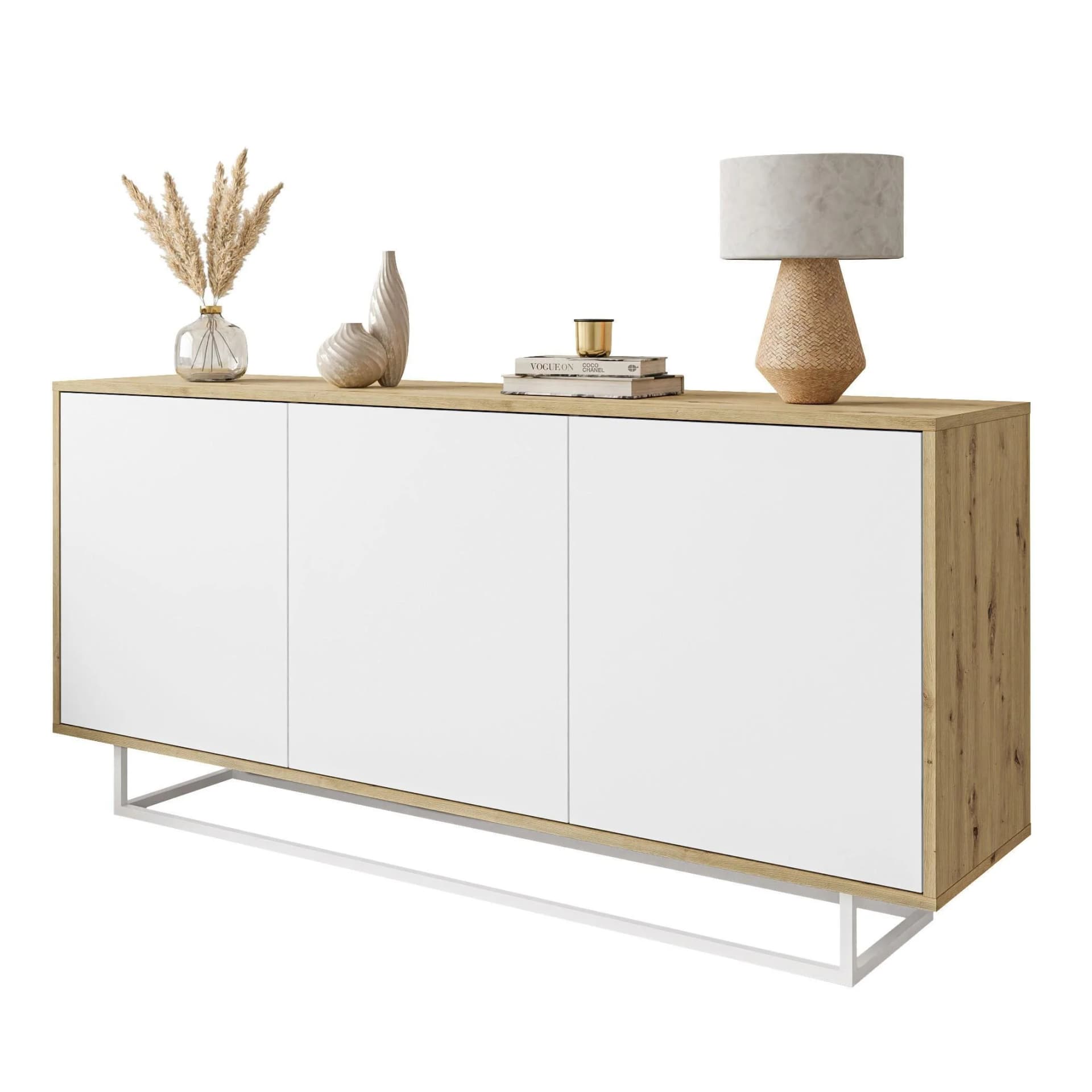 Lookway Kommode SANAYI LOFT mit Metallgestell Push-to-Open